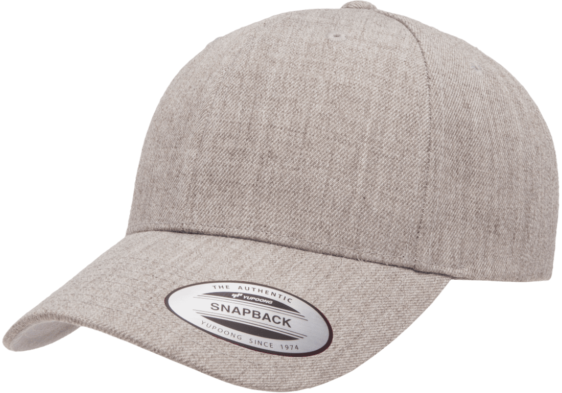 Unlock the Power to be Innovative: YP CLASSICS® Premium Curved Visor Snapback  Heather Grey The Clubhouse